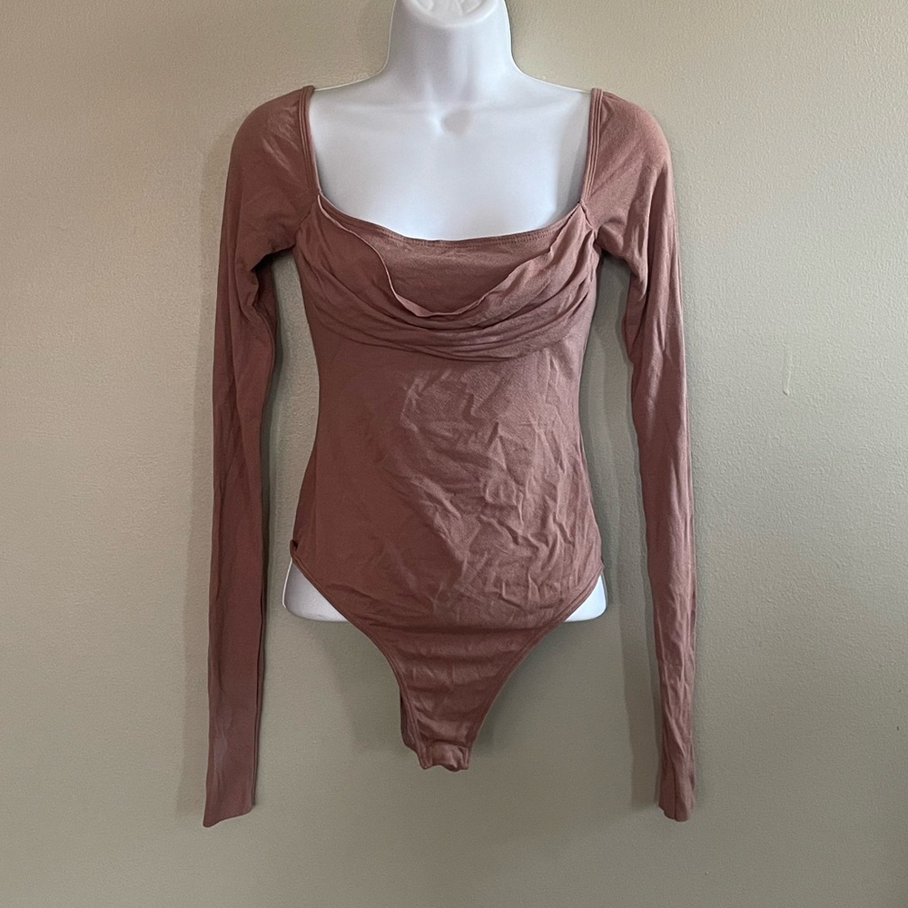 Free People Movement Cowl Neck Bodysuit NWOT